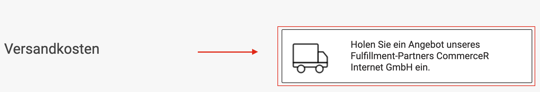 Versandangebote über unseren Versandpartner