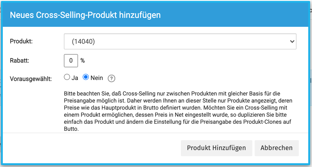 Cross Sell einbauen mit Affilicon