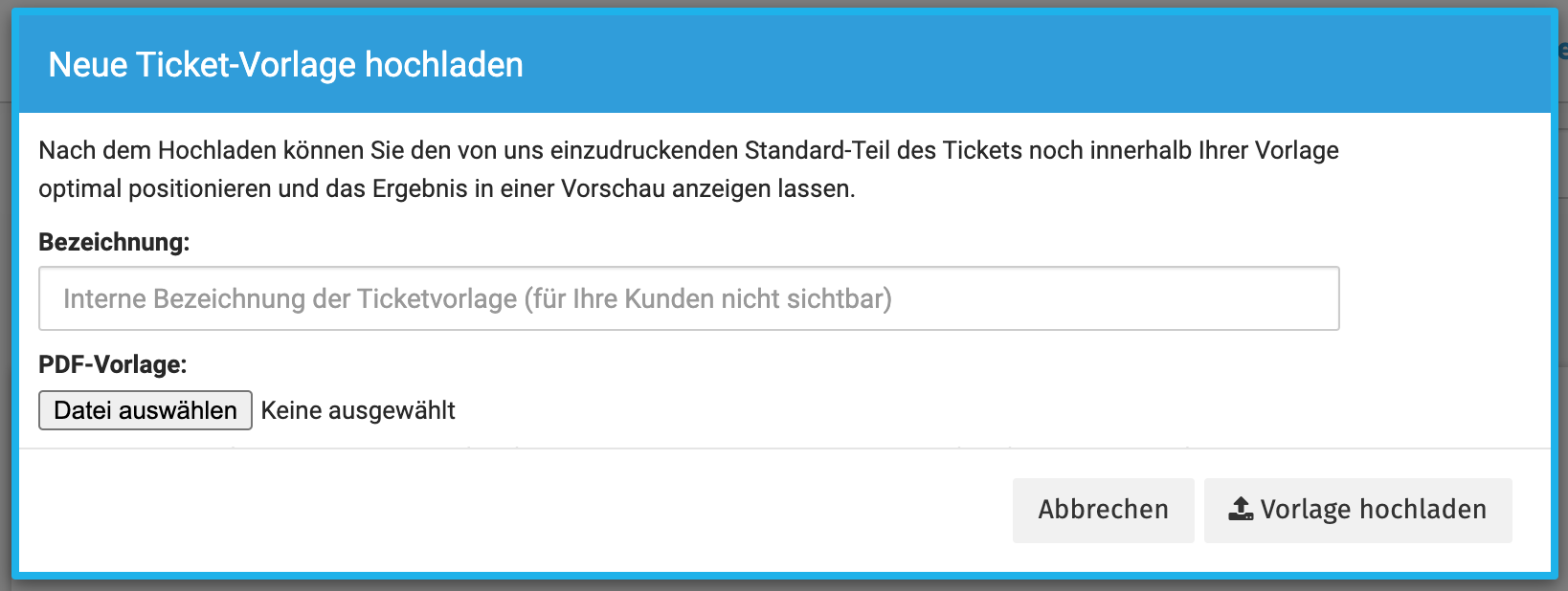 Ticket erstellen